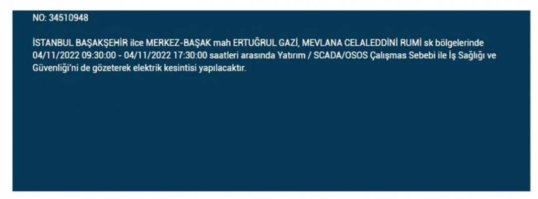 İstanbullular dikkat! 21 ilçede elektrik kesintisi 7